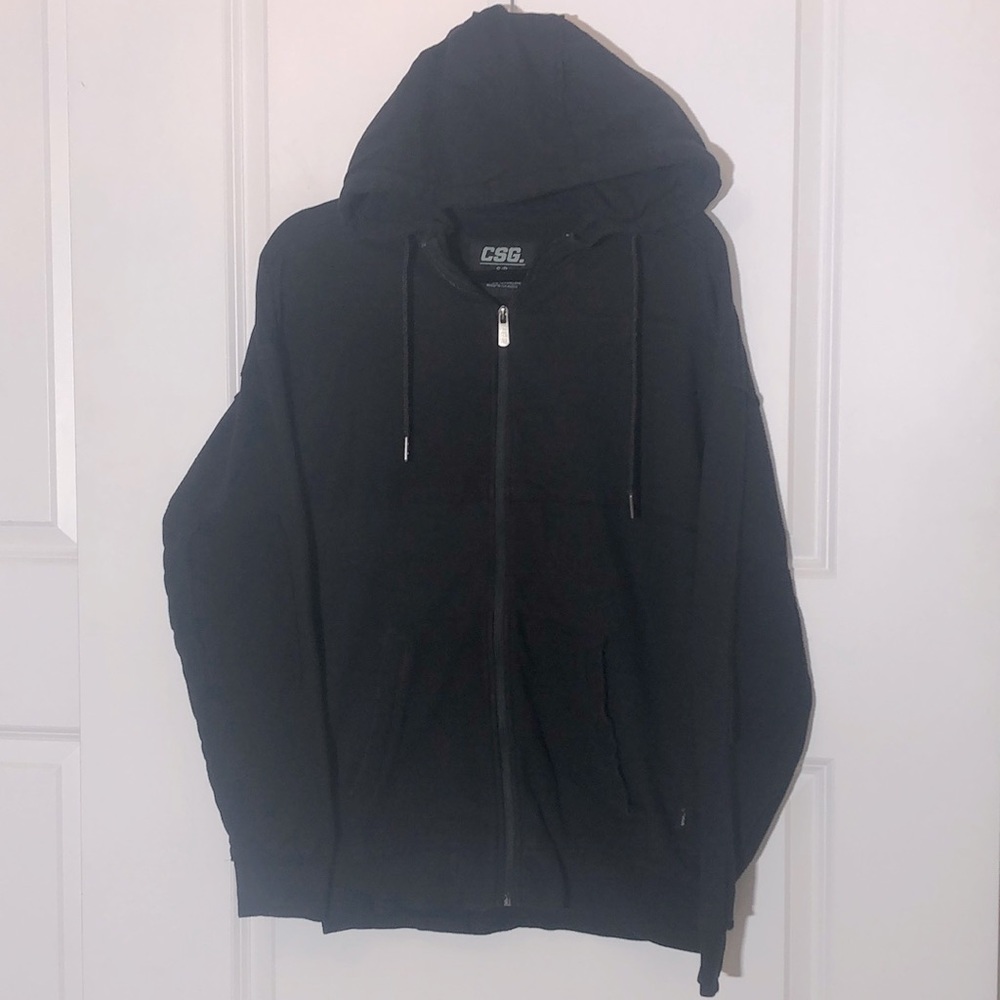 Champs Black Hoodie Elbow Patch Small